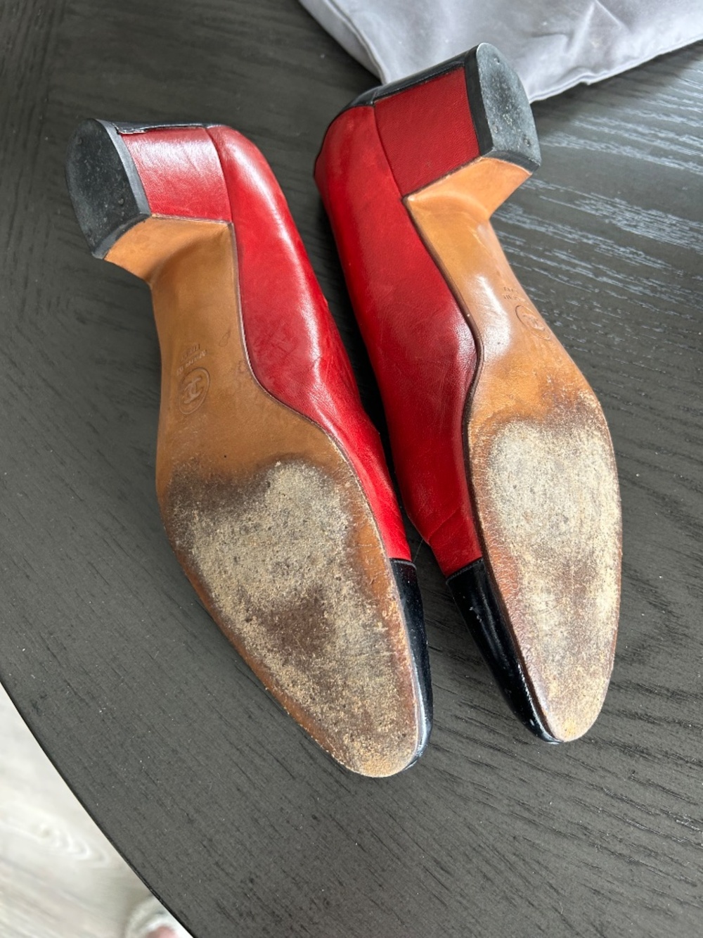 Chanel  Vintage Two Tone Ballet Shoes - Picture 6 of 6